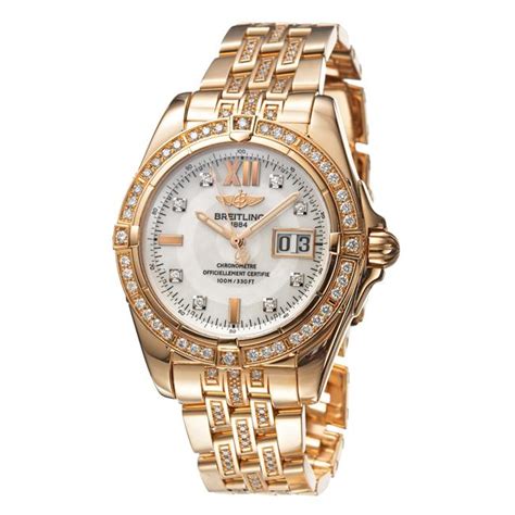 rose gold breitling women's watches|breitling gold watch price.